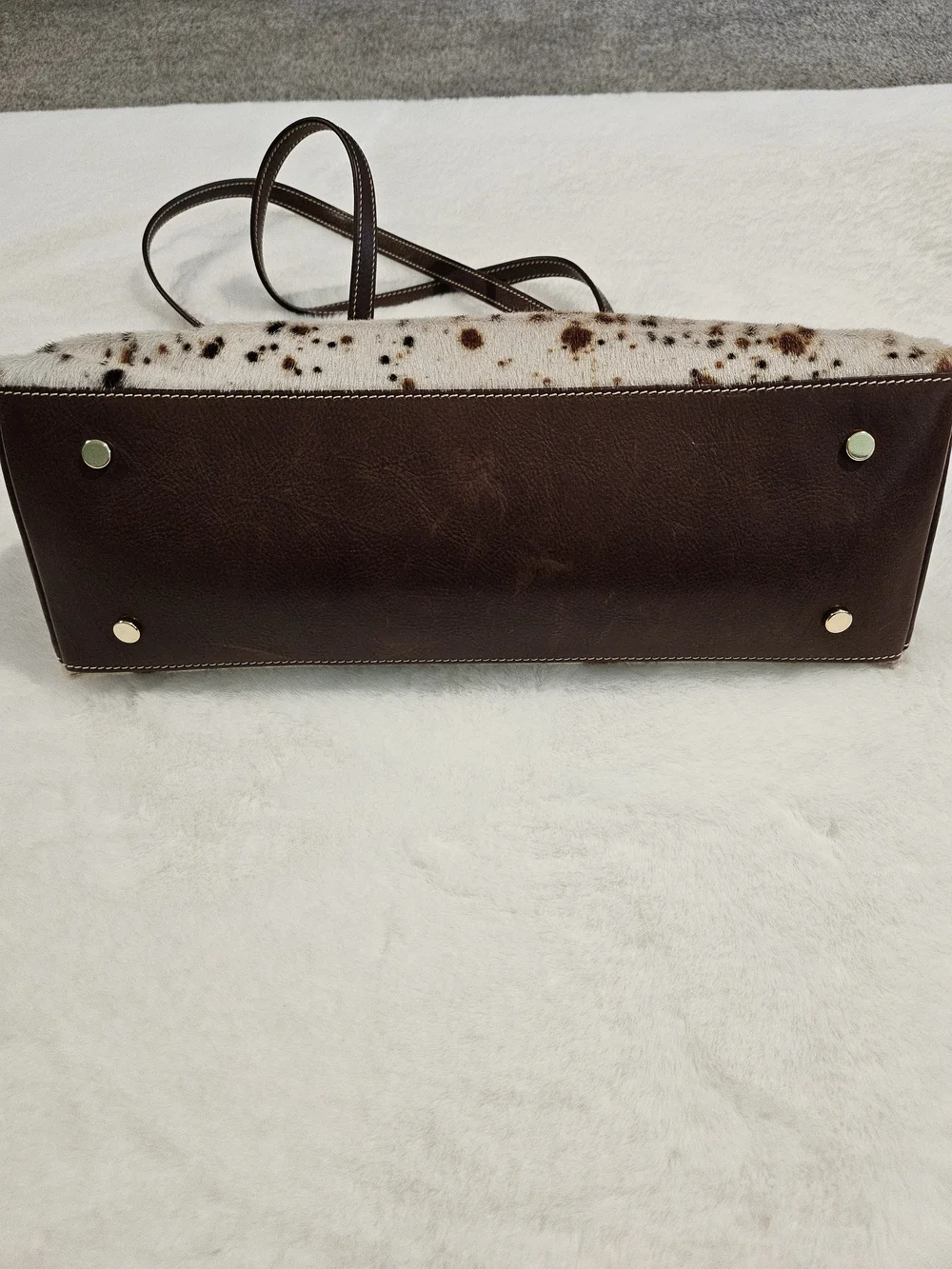 Bellissimo Cavalcanti Collection Genuine Leather Hair/Hide Italian Handbag- O/S